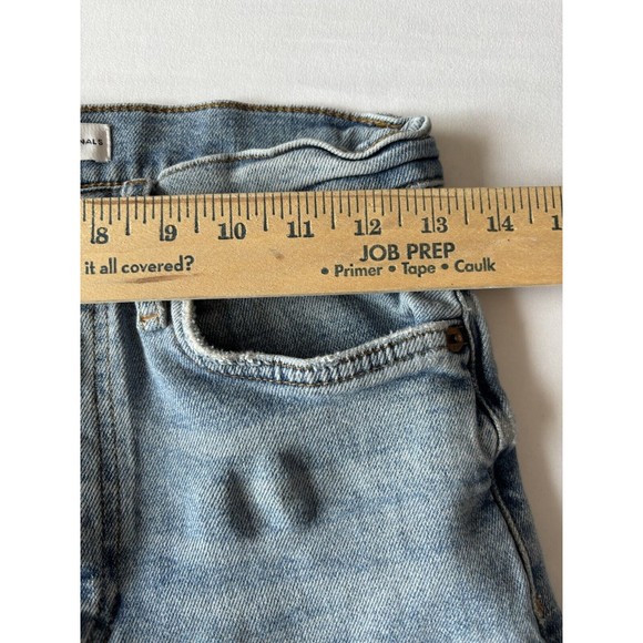 Redone Jeans Womens 25 Stove‎ Pipe High Rise Straight Leg Ankle Frayed Hem 70s - Picture 3 of 12